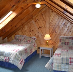 Moose Crossing bedroom with two twin beds